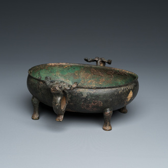 A Chinese archaic bronze ritual 'Dui' food vessel, Warring States period