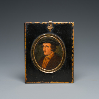 Portrait miniature d'Otto II von Wolfskeel, probablement Allemagne, 19ème