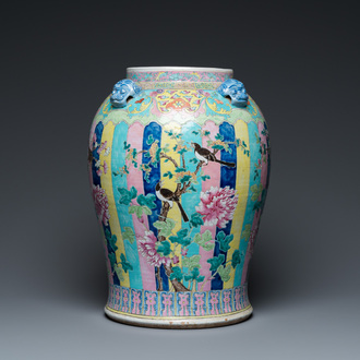 A large Chinese famille rose vase for the Straits or Peranakan market, 19th C.