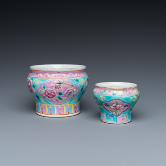 Two Chinese famille rose bowls for the Straits or Peranakan market, 19th C.