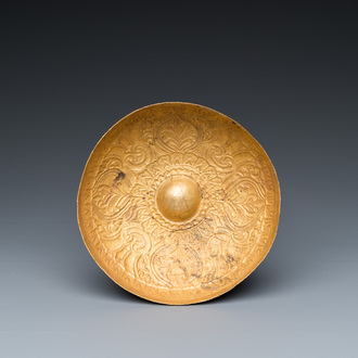 An Ottoman 'tombak' gilt-copper hammam bowl or 'tâs', Turkey, 18/19th C.