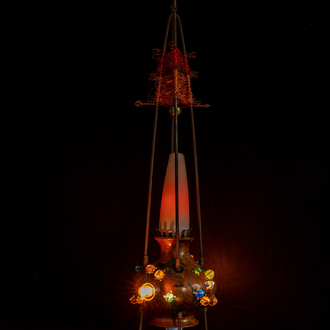 Geert Vandenabeele: 'Moondreamer', Lichtobject, assemblage