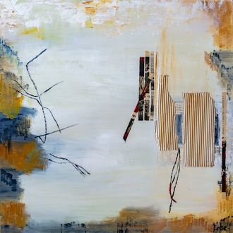 Marieanne Kleppe: 'Bootvluchtelingen', Acryl op canvas