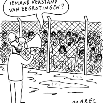 Marec: 'zonder titel', Cartoon, originele tekening