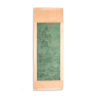 Follower of Li Cheng 李成 (919-967): 'Mountainous landscape with pine trees', ink on silk