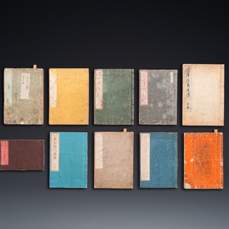 Ten Japanese woodblock albums, Edo/Meiji, 19th C.