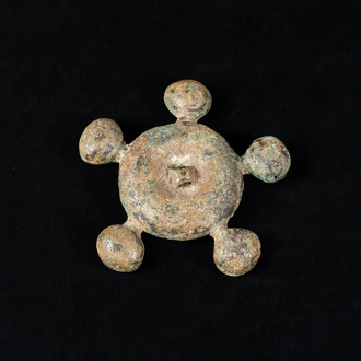 A Chinese archaic bronze horse bell ornament, Western Zhou, ca. 8th C. b.C.