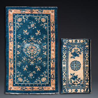 Deux tapis chinois, 19/20ème