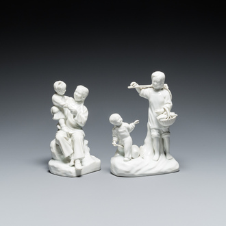 Deux groupes en porcelaine blanche de Chine aux sujets de la Révolution Culturelle, 20ème