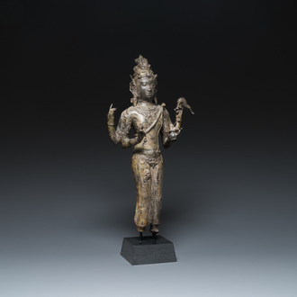 A Javanese bronze Majapahit sculpture of the god Shiva, Indonesia, probably 14th C.