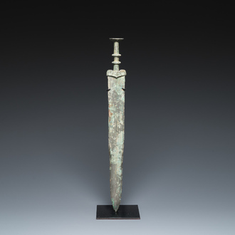 A Chinese bronze sword, Warring States Period, 5/4th C. b.C.