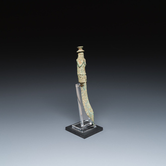 A bronze Khmer dagger, Cambodia, probably Angkor period, 12th C.