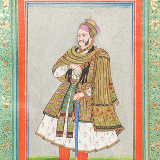 Ecole indienne, miniature: 'Portrait du sultan Abdullah Qutb Shah'