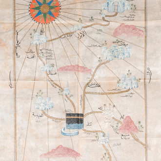 Ottomaanse school: 'Een kaart met centraal de Kaäba in Mekka'