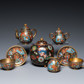 Eight Japanese cloisonné wares, Meiji, 19/20th C.