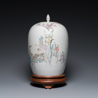 A Chinese qianjiang cai jar and cover, signed Ma Qingyun 馬慶雲, dated 1896