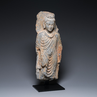 A grey schist figure of Buddha Shakyamuni, Gandhara, 3rd/4th C.