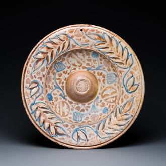 A large Hispano-Moresque lustre-glazed dish with ornamental design, Spain, 16th C.