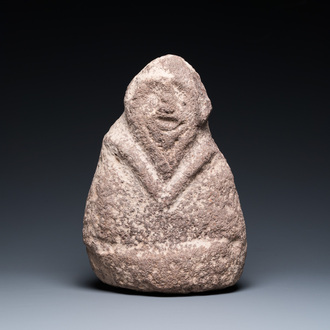 An anthropomorphic stone sculpture or Kurgan stele, Mesopotamia or Eastern Europe, probably 2nd millennium b.C.