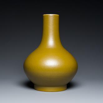 A Chinese teadust-glazed bottle vase, Guangxu mark and of the period