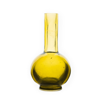 A rare Chinese translucent green Peking glass bottle vase, Qianlong mark and of the period