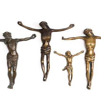 Four bronze Corpus Christi, 16/17th C.