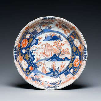 A Japanese Imari 'landscape' dish, Edo, 17th C.
