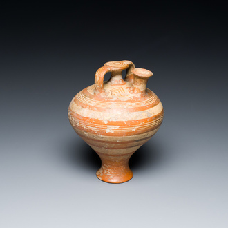 A Mycenaean terracotta stirrup jar, Cyprus, 14th/13th C. b.C.