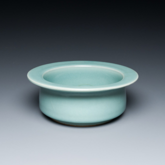 A Chinese Longquan celadon brush washer, Song or later