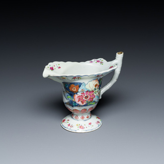 A Chinese famille rose 'tobacco leaf' jug, Qianlong