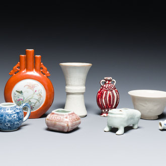 Une collection variée en porcelaine de Chine, 18/20ème