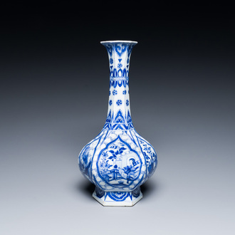 A Chinese blue and white bottle vase, 'G' mark, Kangxi