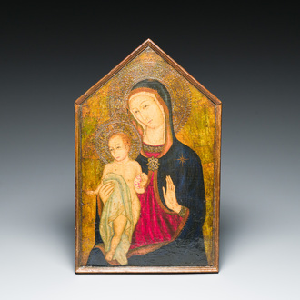 Italian school, in the manner of Sano Di Pietro (1406-1481): 'Madonna and Child', oil on panel