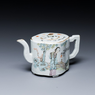 Théière couverte en porcelaine de Chine qianjiang cai, signée Huang Ruming 黄汝铭, datée 1895