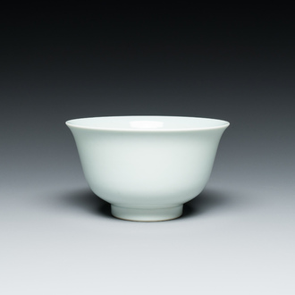 A Chinese white-glazed bowl, Jiaqing mark and probably of the period