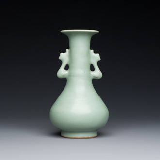A Chinese Longquan celadon 'kinuta' vase, Yuan/Ming