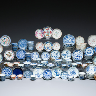 A very extensive collection of Chinese cups and saucers, Kangxi and later