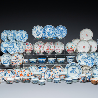A very extensive collection of Chinese cups and saucers, Kangxi and later