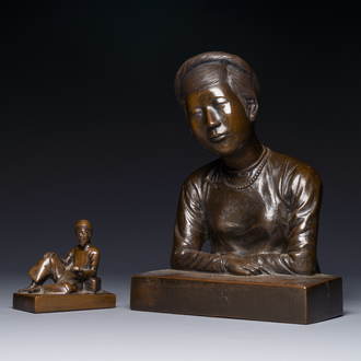 Two Vietnamese bronze sculptures, 19/20th C.