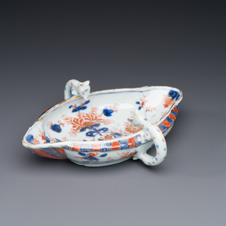 A Chinese Imari-style sauceboat, ex-collection of August the Strong, Kangxi