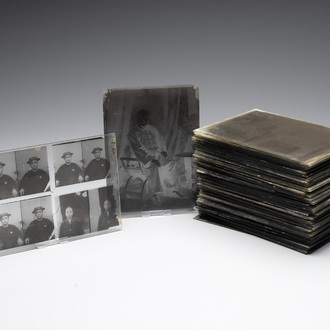 A collection of 83 wet-collodion portrait negatives on glass, China, 19th C.