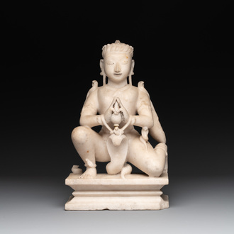 An Indian marble sculpture of Vishnu, 18/19th C.