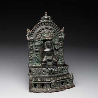 A copper alloy Jain shrine, Western India, 18/19th C.