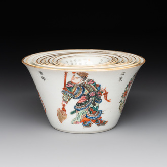 A rare set of ten Chinese famille rose 'Wu Shuang Pu' nesting bowls, 19th C.