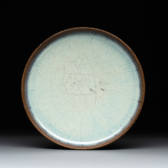 A Chinese junyao saucer dish, Yuan