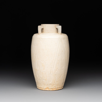 A Chinese qingbai white-glazed vase, Southern Song