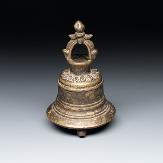 A bronze temple bell, Tibet or Nepal, 18/19th C.