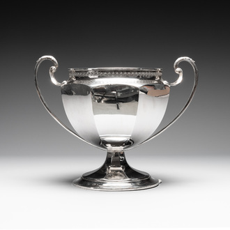 A gilt silver trophy-form vase, Julius Herz, Germany, late 19th/early 20th C.