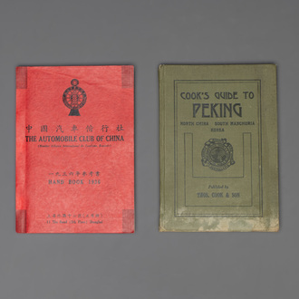 'Cook's Guide to Peking', Thos. Cook & Son, dated 1924 and 'The Automobile Club of China', dated 1936