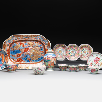 14 Chinese famille rose and English-decorated wares, Yongzheng/Qianlong